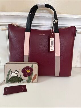Radley London Waterloo Way Medium Ziptop Satchel w/ wallet $436
